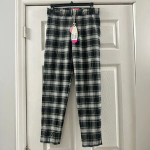 CASTAWAY NANTUCKET ISLAND Ankle Capri Stretch Twill Plaid Pants